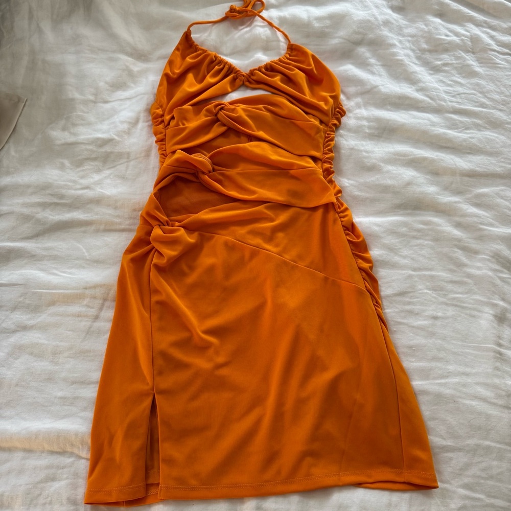 NBD Tanvi Mini Dress in Orange - Picture 2 of 4